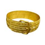 Vintage Gold Tone Buckle Bracelet