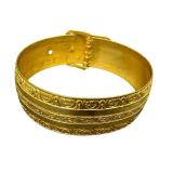 Vintage Gold Tone Buckle Bracelet