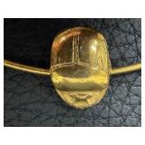 Vintage MMA 1997 Gold Plated Scarab Necklace