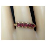 Vintage 10k Gold and Ruby Ring