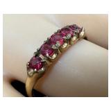 Vintage 10k Gold and Ruby Ring