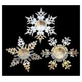 Restoration Hardware Snowflake Candle Holders