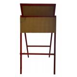 Antique Cressco School Standing Blackboard with Scrolling Lessons