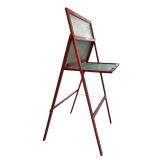 Antique Cressco School Standing Blackboard with Scrolling Lessons