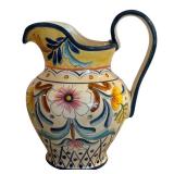 Beautiful Blue Talavera Pitcher