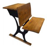 Antique AH Andrews Co Wooden School Desk