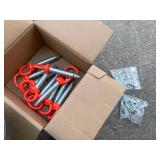 Heavy-Duty Aluminum Ring Anchor Screws with Safety Clips
