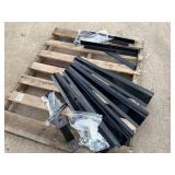 Black Steel Brackets with Hardware Set