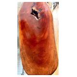 Live Edge Carved Wood Console Table with Natural Root Base