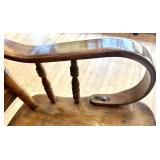 Pair of Carved Oak Griffin Armchairs with Detailed Crest Backs