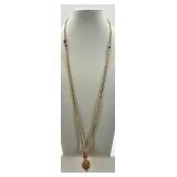 Collection of Gold-Tone Necklaces and Rhinestone Bracelet