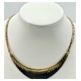 Collection of Gold-Tone Necklaces and Rhinestone Bracelet