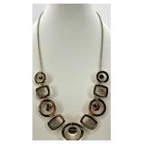 Collection of Gold-Tone Necklaces and Rhinestone Bracelet