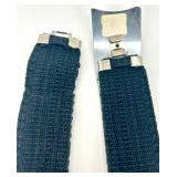 Set of 2 Decorative Belts - Sequin Metal Flower Clasp and Leather Belt with Gem Buckle including T.A. Port