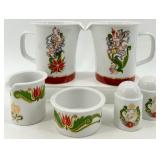 Porsgrund Norway Porcelain Tableware Set with Cherub and Floral Designs