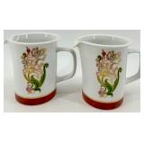 Porsgrund Norway Porcelain Tableware Set with Cherub and Floral Designs