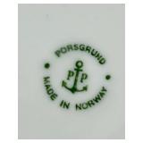 Porsgrund Norway Porcelain Tableware Set with Cherub and Floral Designs