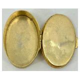 Collection of Vintage Vanity Items Including Enamel Box, Perfume Bottle, Gold-Tone Boxes, and Retractable Brush