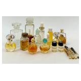 Collection of Vintage Mini Perfume Bottles and Vials