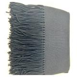 Neiman Marcus 100% Cashmere Black Fringe Scarf One Size