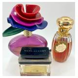 Set of 3 Designer Perfume Bottles - Marc Jacobs Lola, Marc Jacobs, and Annik Goutal Passion