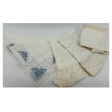 Collection of Vintage Floral and Lace Handkerchiefs
