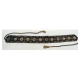 Vintage Black Beaded Evening Purse, Coin Purse, Wallet, and Embroidered Belt Set