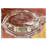 Waterford Crystal Basket with Purple and Gold Handle