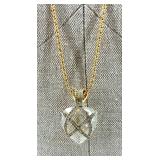 Swarovski Gold-Tone Heart Crystal Pendant Necklace with Pouch
