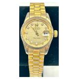 Faux Rolex Oyster Perpetual Gold and Stainless Steel ladies watch