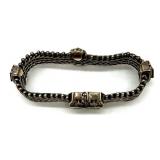 Sterling Silver & 18K Gemstone and Stella & Dot Crystal and Metal Bracelet Set