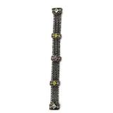 Sterling Silver & 18K Gemstone and Stella & Dot Crystal and Metal Bracelet Set