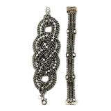 Sterling Silver & 18K Gemstone and Stella & Dot Crystal and Metal Bracelet Set