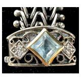 Sterling Silver & 18K Gemstone and Stella & Dot Crystal and Metal Bracelet Set