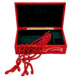 Princess Marcella Borghese Red Jewelry Music Box with Red Beaded Necklace