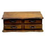 Set of 2 Vintage Wooden Jewelry Boxes with Velvet Lining