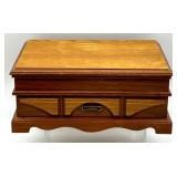 Set of 2 Vintage Wooden Jewelry Boxes with Velvet Lining