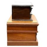 Set of 2 Vintage Wooden Jewelry Boxes with Velvet Lining