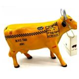 Set of 3 CowParade Collectible Figurines: NYC Taxi, Sunflowers, Udder Romance