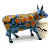 Set of 3 CowParade Collectible Figurines: NYC Taxi, Sunflowers, Udder Romance