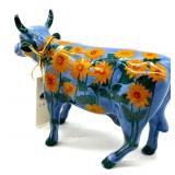 Set of 3 CowParade Collectible Figurines: NYC Taxi, Sunflowers, Udder Romance