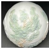 Lladro 1995 Porcelain Egg with Horses and Cottage Relief