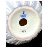 Lladro 1995 Porcelain Egg with Horses and Cottage Relief