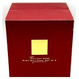 Lenox Holiday Gems Ruby Balloons Set of 4 Wine Glasses #2