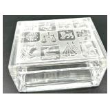 NIB Marquel Silverplate Cosmetic Brush Collection with Velvet Roll Bag and 2 Glass Storage Boxes