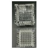 NIB Marquel Silverplate Cosmetic Brush Collection with Velvet Roll Bag and 2 Glass Storage Boxes