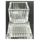 NIB Marquel Silverplate Cosmetic Brush Collection with Velvet Roll Bag and 2 Glass Storage Boxes
