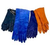 Collection of 4 Pairs Leather Gloves - Fownes and Aris, Assorted Colors and Sizes