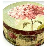 August Red Wool Dress Hat with Floral Decoration and Hat Box