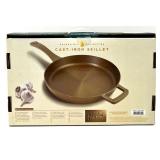 Parini Golden Oil Cast-Iron Skillet and 3 Qt. Enameled Cast Iron Dutch Oven Set - NIB